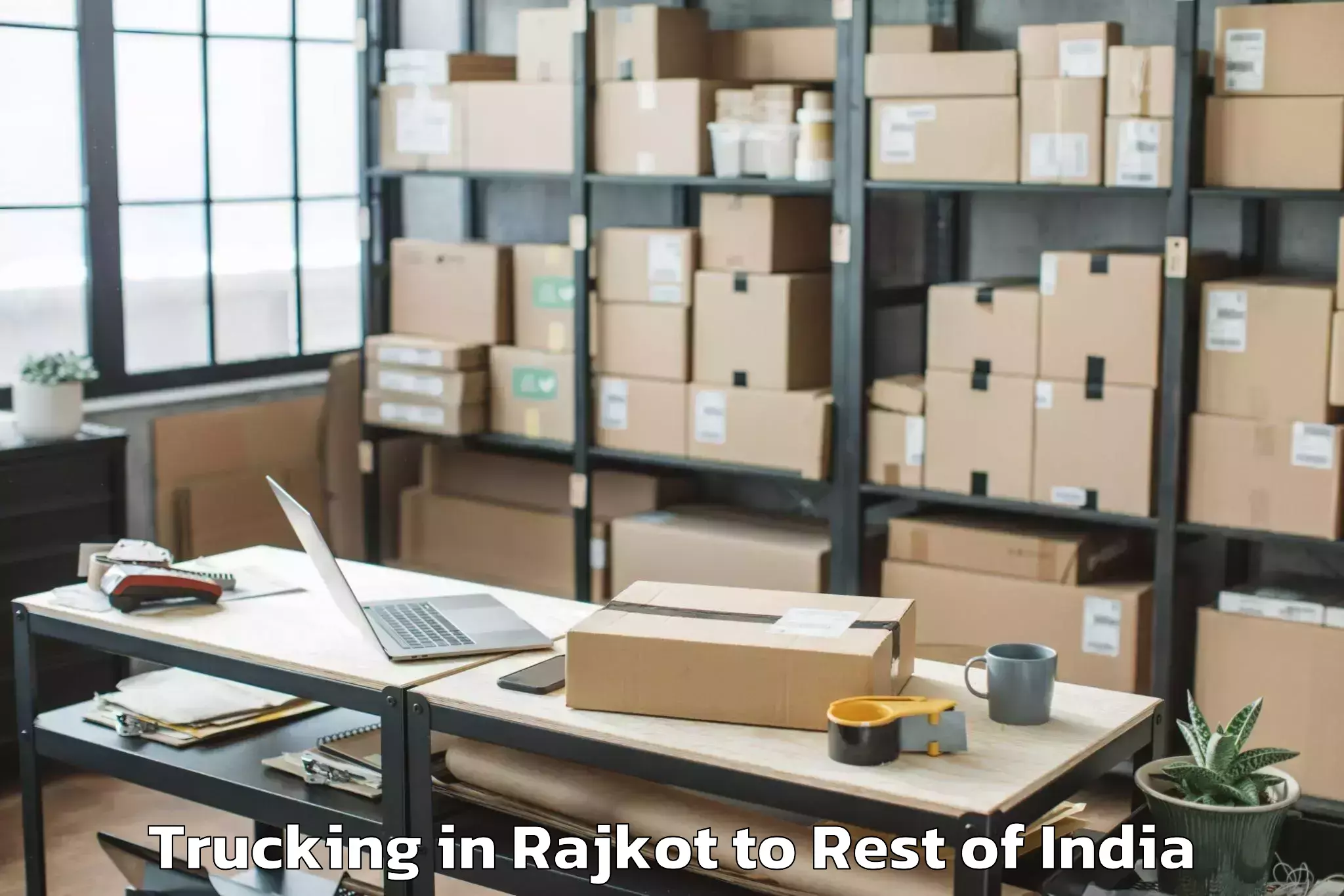 Book Rajkot to Manuguru Pt Trucking Online